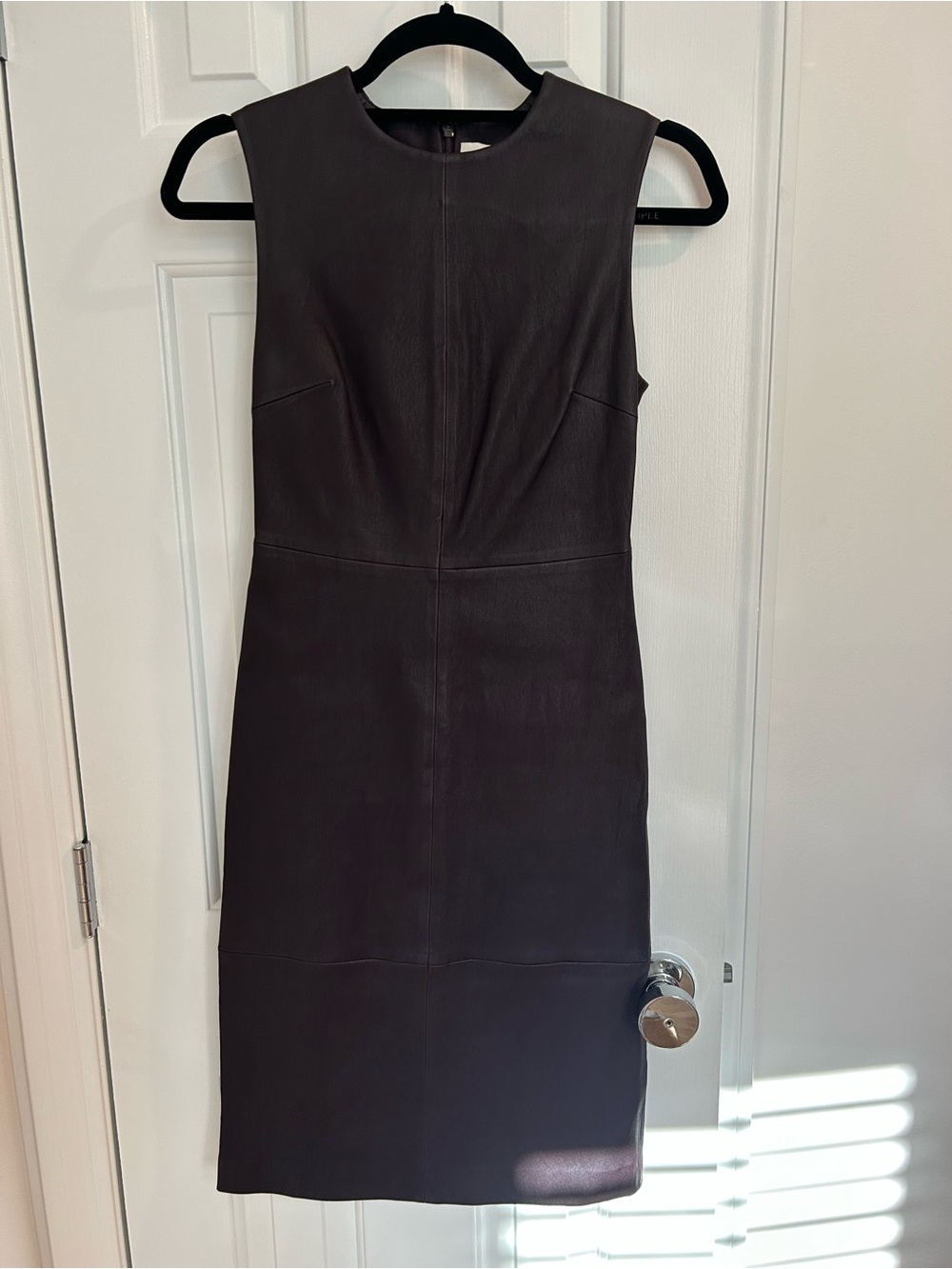 Vince 100% Lamb Leather Sheath Dress Size 0